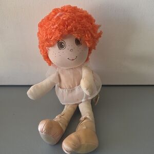 Vintage AmToy Cute•n•Curly Plush Doll Pink Ballerina Baby Red Hair
